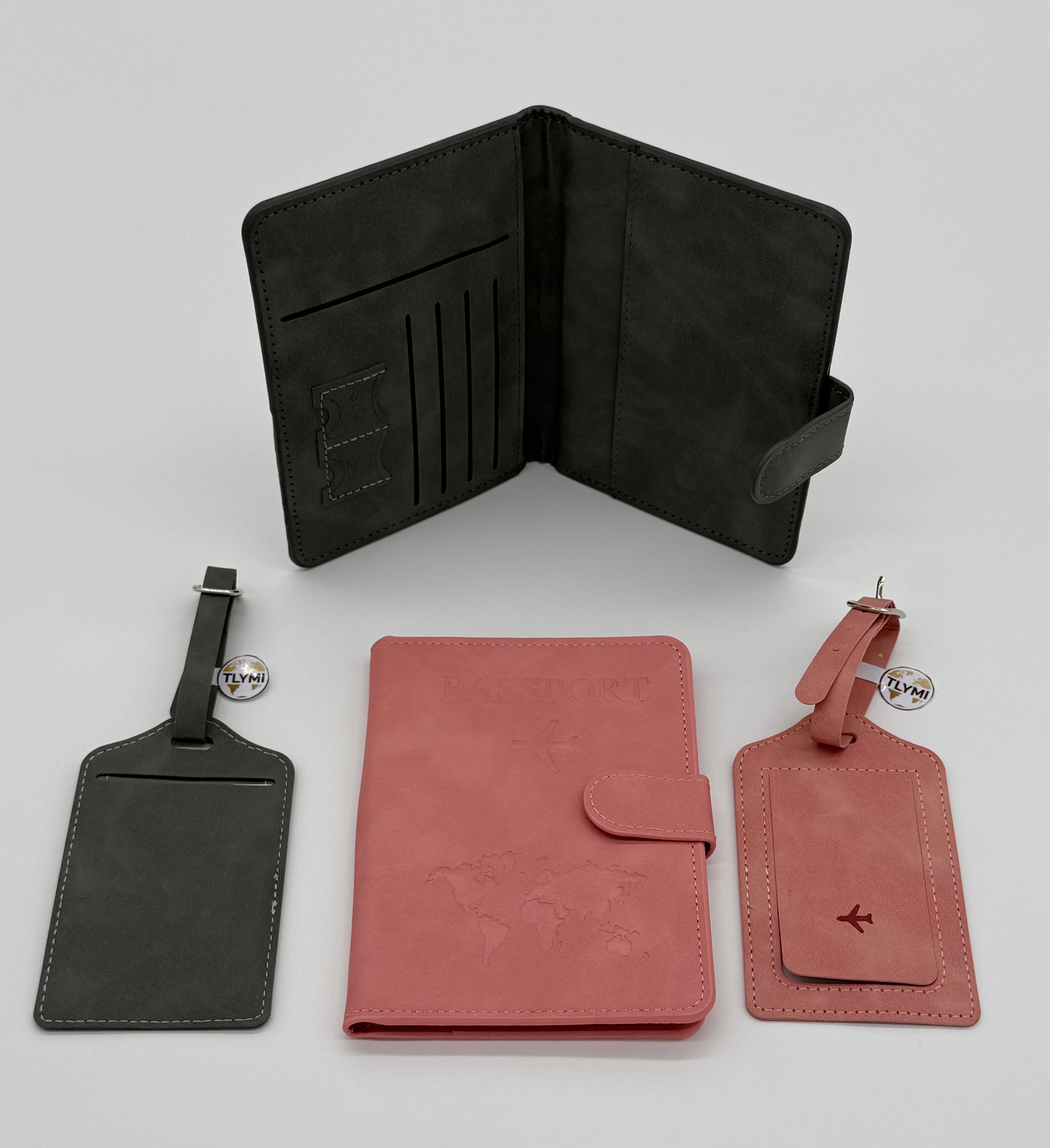 TLYMI RFID Passport Holder & Luggage Tag Set
