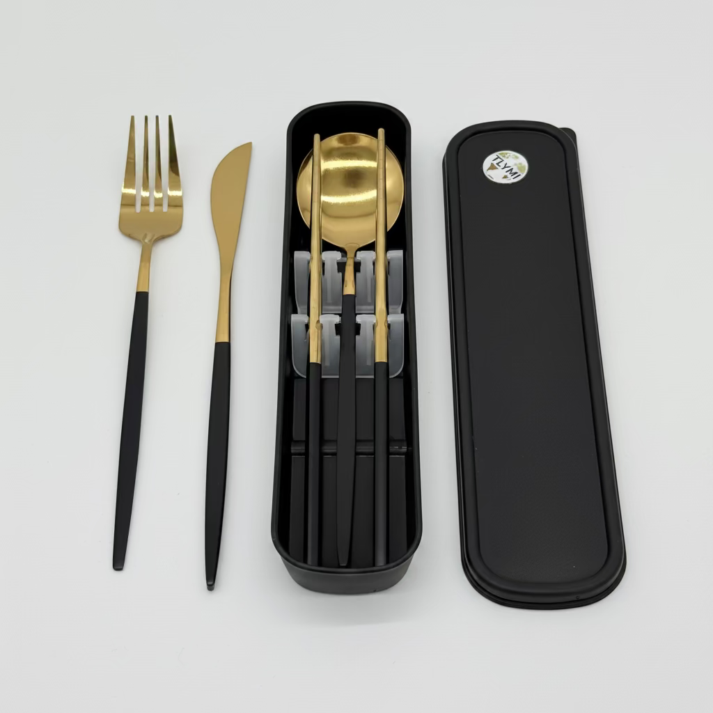 TLYMI Reusable Travel Cutlery + Chopstick Set