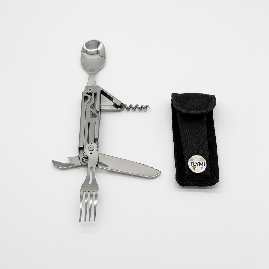 TLYMI 5-in-1 Camping & Travel Utensil Set