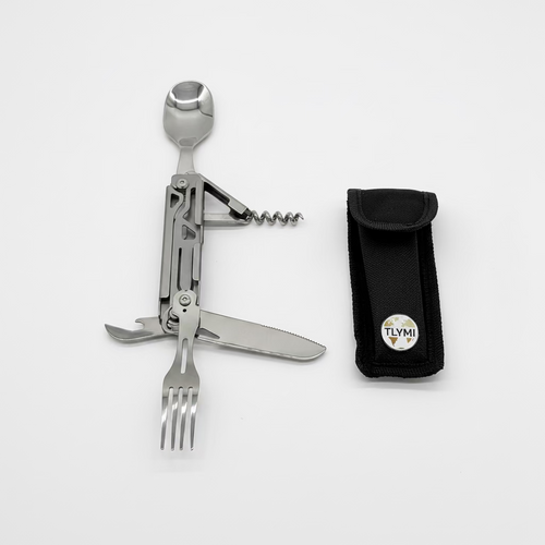 TLYMI 5-in-1 Camping & Travel Utensil Set