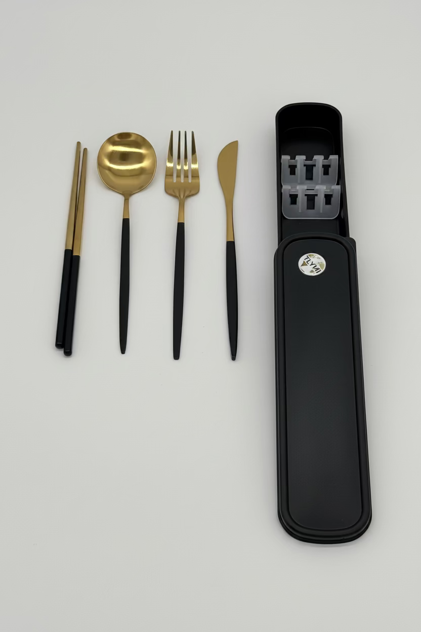TLYMI Reusable Travel Cutlery + Chopstick Set