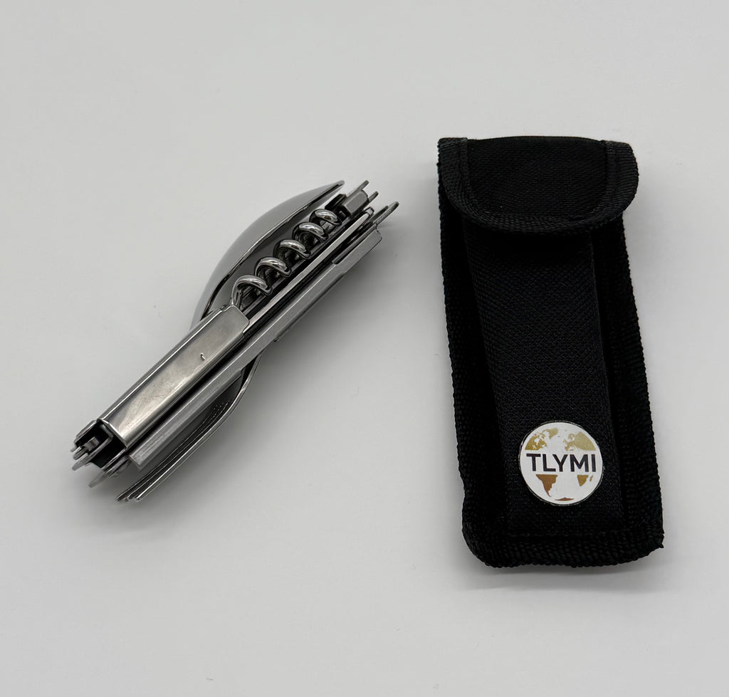 TLYMI 5-in-1 Camping & Travel Utensil Set