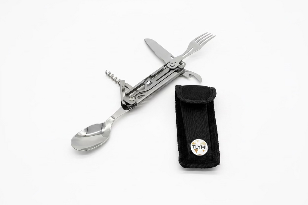 TLYMI 5-in-1 Camping & Travel Utensil Set