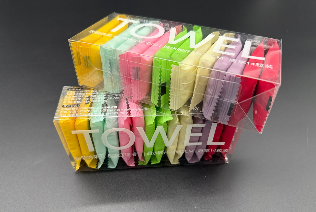 TLYMI Disposable Compressed Travel Towels - 14 Pack